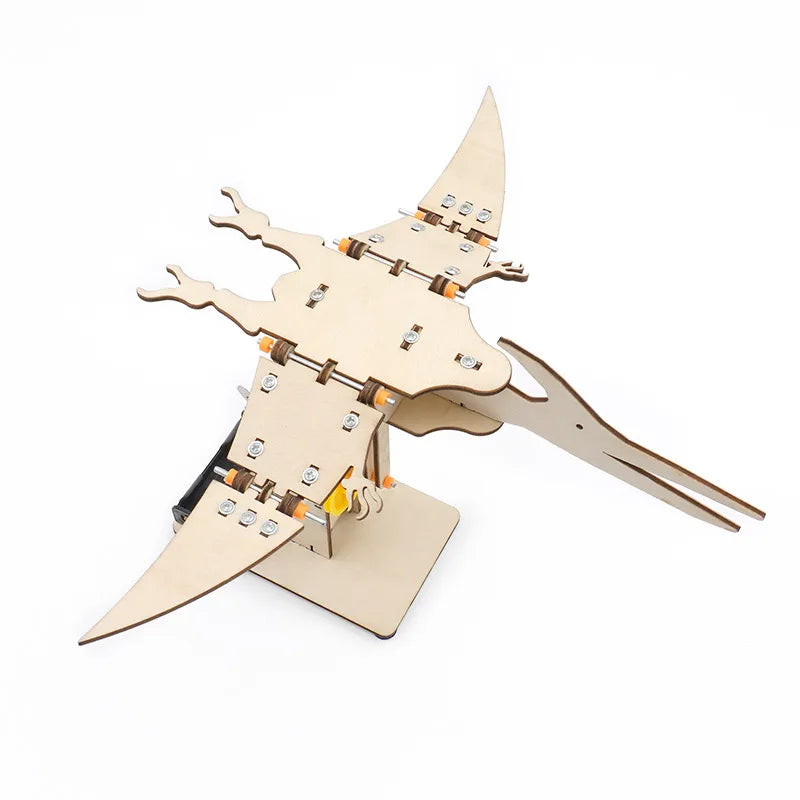 Wooden Dinosaur STEM Model Kit – choose 1 or 4 pcs (T‑Rex, Triceratops, Pterosaur, Brachiosaurus)