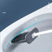 Silicone Toilet Brush Set — Flat Flexible Head with Wall-Mounted Holder