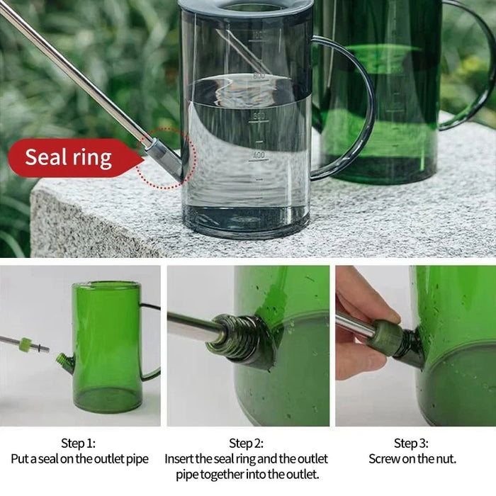 1 L / 1.5 L Long-Spout Watering Can with 3-Piece Shovel Set for Indoor & Outdoor Plants