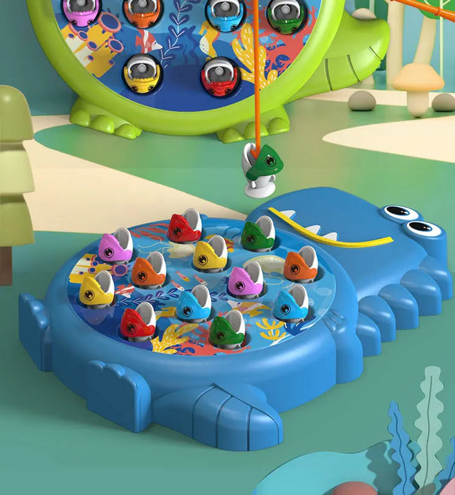 Dinosaur Magnetic Fishing Game — Montessori Rod Toy for 3–6 Years