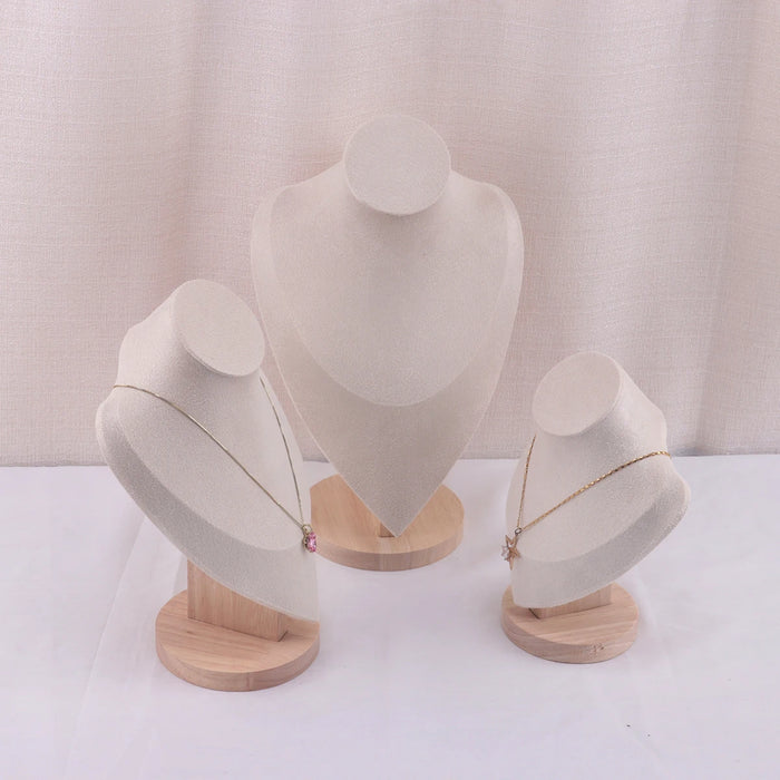 Velvet Necklace Display Bust – Pendant Organiser Stand (S/M/L)