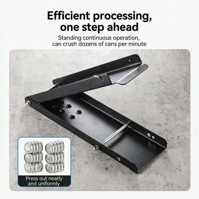 Foot‑Operated Lever Can Crusher — Cast Iron, Effort‑Saving & Non‑Slip (1pc)