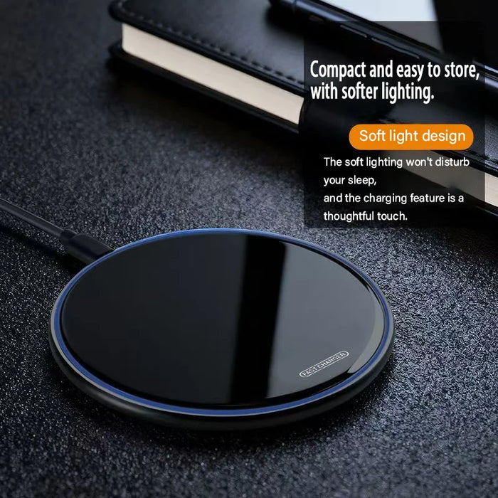 Portable 30W Wireless Charging Pad — Fast Qi Station for iPhone 16/15/14/13/12 (Pro Max, Mini), Samsung & Xiaomi