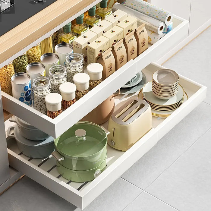 Punch-Free Retractable Pull-Out Storage Basket — 32–52cm Adjustable