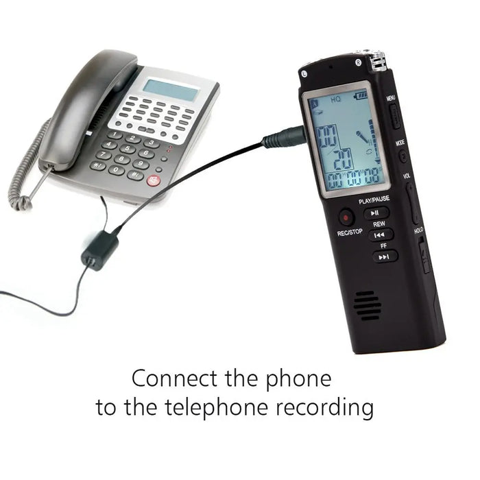 Professional USB Voice Recorder – 4/8/16/32/64GB, WAV/MP3, Noise Reduction, Up to 96h