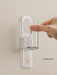 Wall‑Mounted Electric Toothbrush Holder — Clear Plastic Storage Rack
