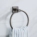 Grey Bathroom Hardware Set — Shelf, 48cm Towel Bar, Towel Ring, Robe Hook & Paper Holder