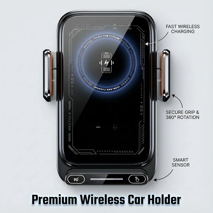 15W Car Phone Charger & Holder — Auto‑Sensing Vent Mount with One‑Touch Release