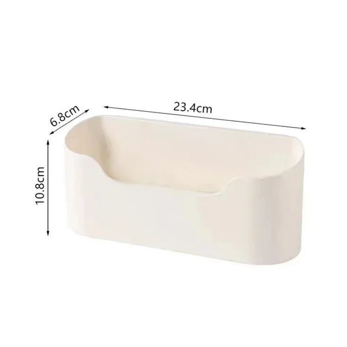 Adhesive Wall-Mounted Storage Rack – Single-Tier Kitchen & Bathroom Organiser (1pc/2pc)