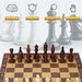 29x29cm Foldable 3‑in‑1 Wooden Chess, Checkers & Backgammon Board