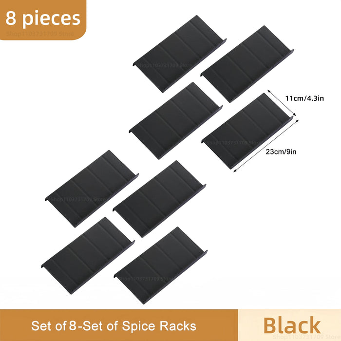 4 Layers Kitchen Spice Drawer Organizer Adjustable Spice Rack for Spice Jars Seasoning Bottles Cabinet Pantry Kitchen Organizer