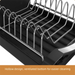 Extendable Dish Drying Rack — Space-saving Large Capacity Utensil & Dinnerware Organiser