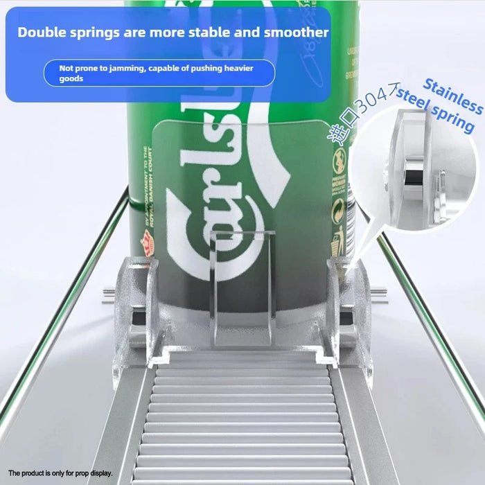 Automatic Soda Can Dispenser — Transparent Slide-Rail Fridge Rack