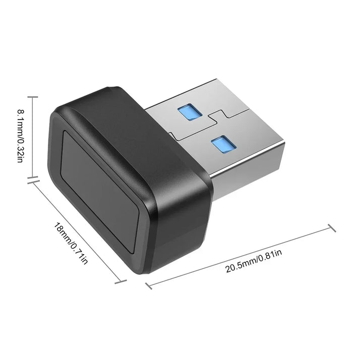 USB Fingerprint Key Reader for Windows Hello (Windows 10/11) — Biometric USB Security Key
