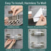 Tension-Mounted Stainless Steel Corner Shower Caddy — Single Tier