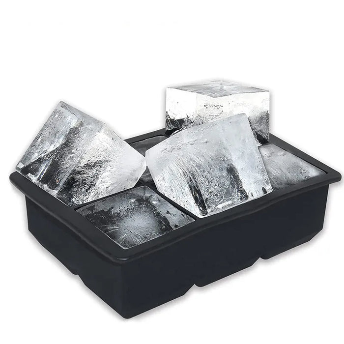 4/6/8/15 Grid Big Ice Tray Mold Box Large Food Grade Silicone Ice Cube Square Tray Mold Diy Bar Pub Wine Ice Blocks Maker Model