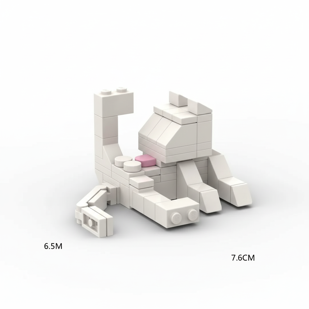 Animal Series 62-Piece Cat MOC Bricks DIY Building Blocks — Kids' Educational Toy