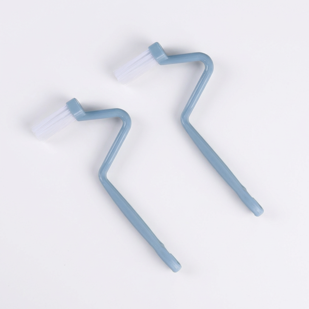 Curved S-Head Toilet Brush with Long Handle and Hanging Hook – 1/2/3 Pack