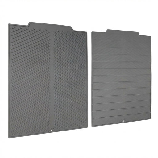 Silicone Kitchen Drain Mat — Non-Slip Heat-Resistant Drying Pad, Rectangle Trivet (Grey, S/M/L)