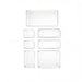 7-Piece Clear Plastic Drawer Organiser Set for Desk & Bathroom