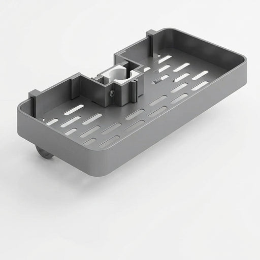 Punch-Free Shower Caddy (Single or Double) — Space Aluminium Shelf with Optional Towel Rail