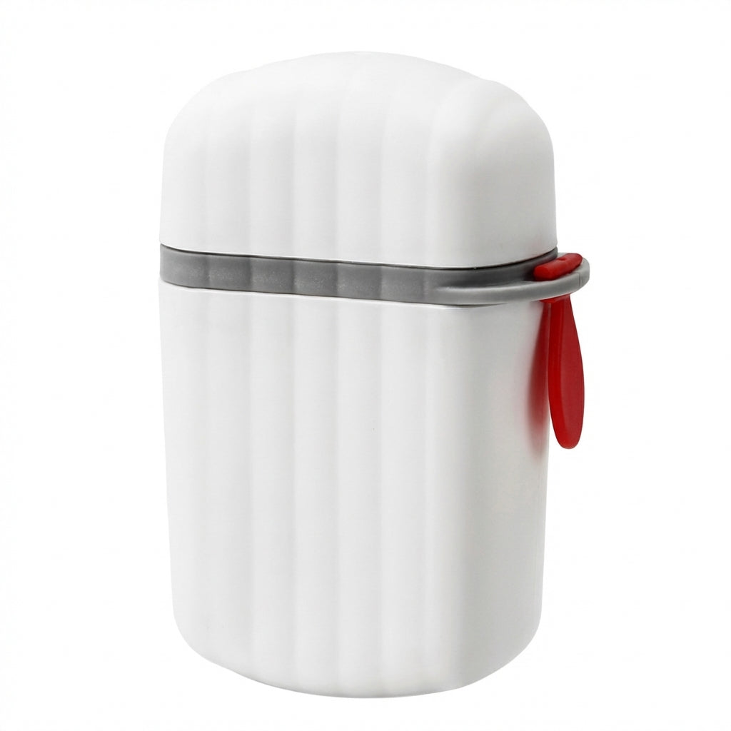 Portable Sealed Soap Box – Waterproof Travel Soap Dish with Draining Design, White 8×5×11cm