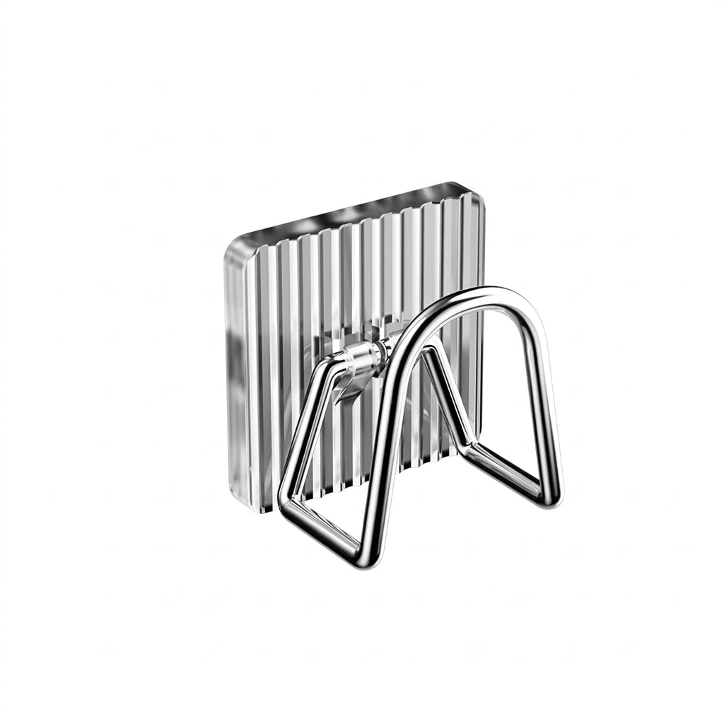 Adhesive 304 Stainless Steel Sink Sponge Holder — Brushed Peel‑and‑Stick Organiser