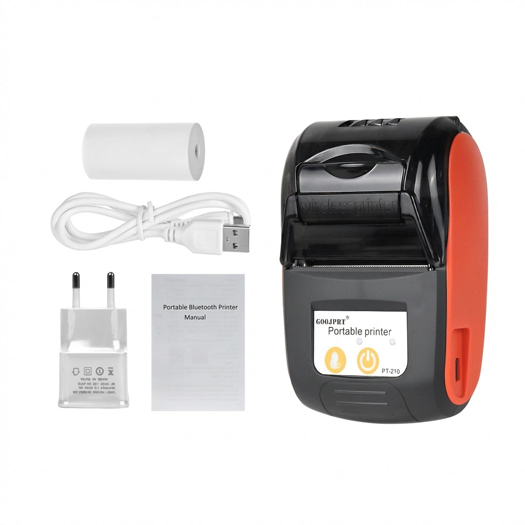 58mm Mini Thermal Receipt Printer – Bluetooth & USB, Mobile POS for Android/iOS/Windows