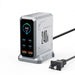 240W GaN 6-in-1 Charger — 140W PD3.1, Digital Display & Ambient Light (USB‑C / USB‑A)