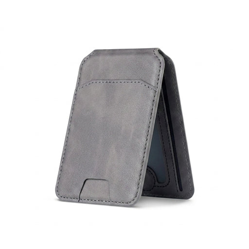 Magnetic PU Leather Wallet Phone Case with Stand and Card Pocket — MagSafe Compatible