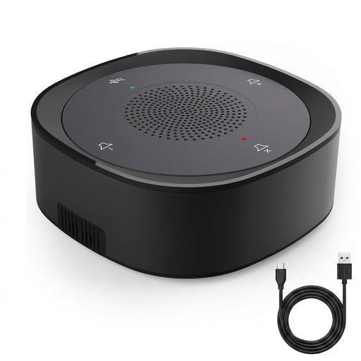 USB Conference Speakerphone — 360° Omnidirectional Condenser Mic with Mute & Volume