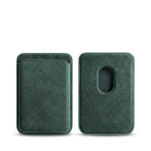 Real Italian Alcantara MagSafe Wallet Case for iPhone 12–16 (Built-in Card Holder)