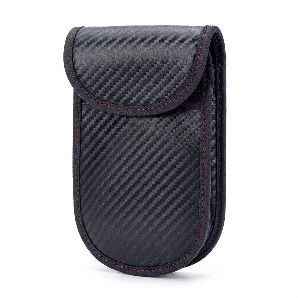 Signal-Blocking Car Key Pouch – RFID Faraday Bag, Two Pockets