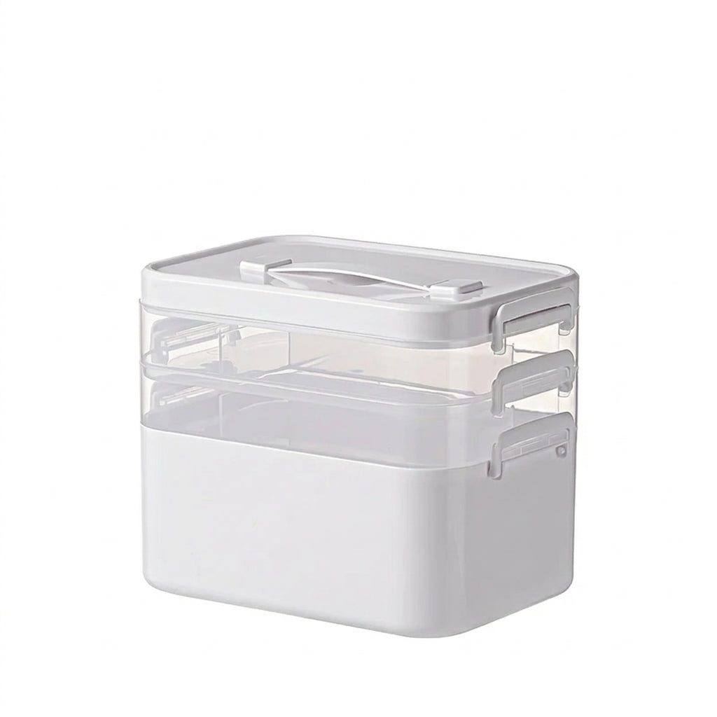 Large Multi-tier Medical Storage Box — Portable Medicine Display Rack