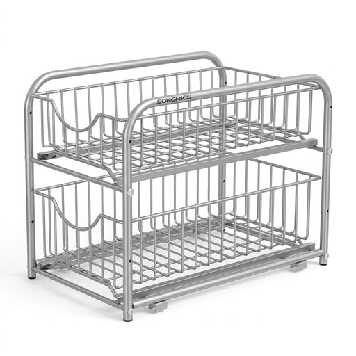 2-Tier Under-Sink Cupboard Organiser with Sliding Basket Drawers, Stackable