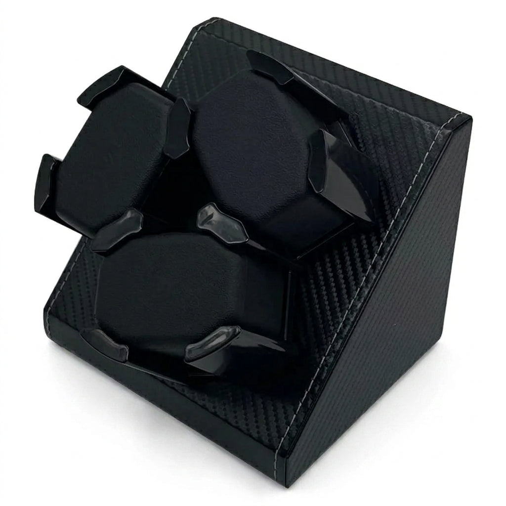 Watch Winder Box for 3 Automatic Watches – PU Leather, USB Powered