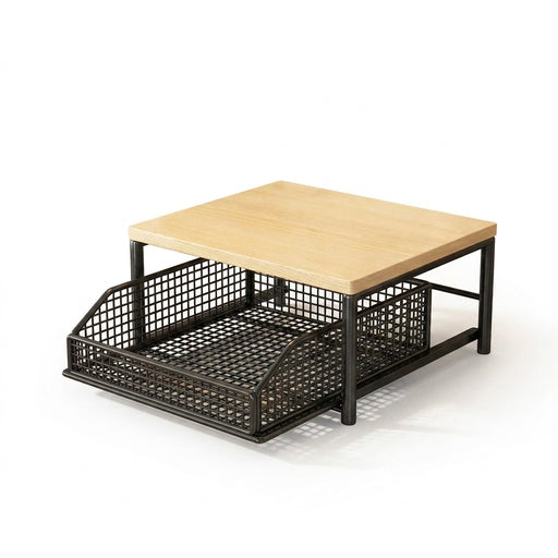 Multi-Purpose Coffee Station Organiser with Drawer & Shelves for Capsules, Cups and Snacks
