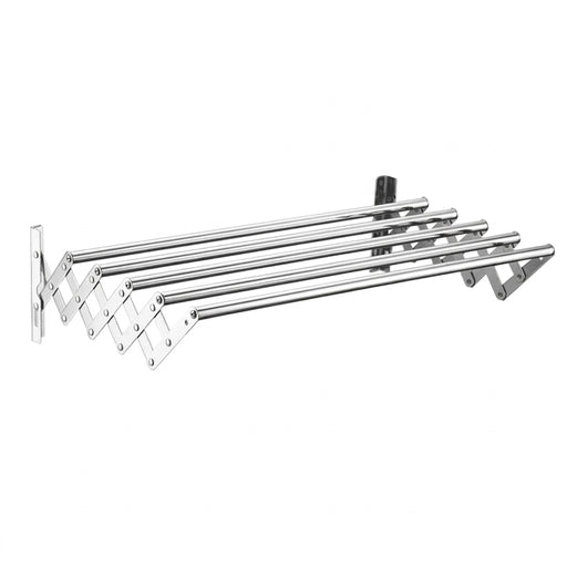 Wall-Mounted Foldaway Clothes Drying Rack - Expandable Stainless Steel