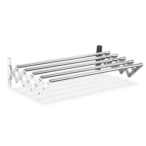 Wall-Mounted Foldaway Clothes Drying Rack - Expandable Stainless Steel