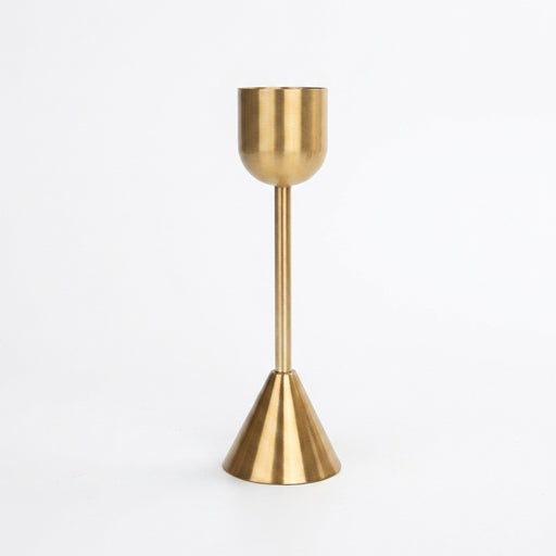 Gold Metal Candle Holder — Aluminium Candlestick for Tables & Events