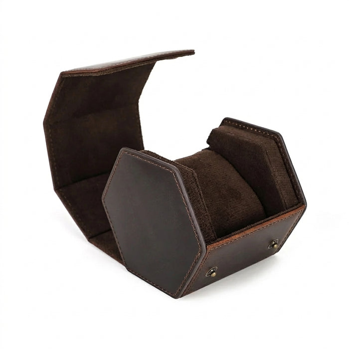 Vintage Genuine Leather Watch Roll Travel Case — 1/2/3/4/6/8 Slot Organiser