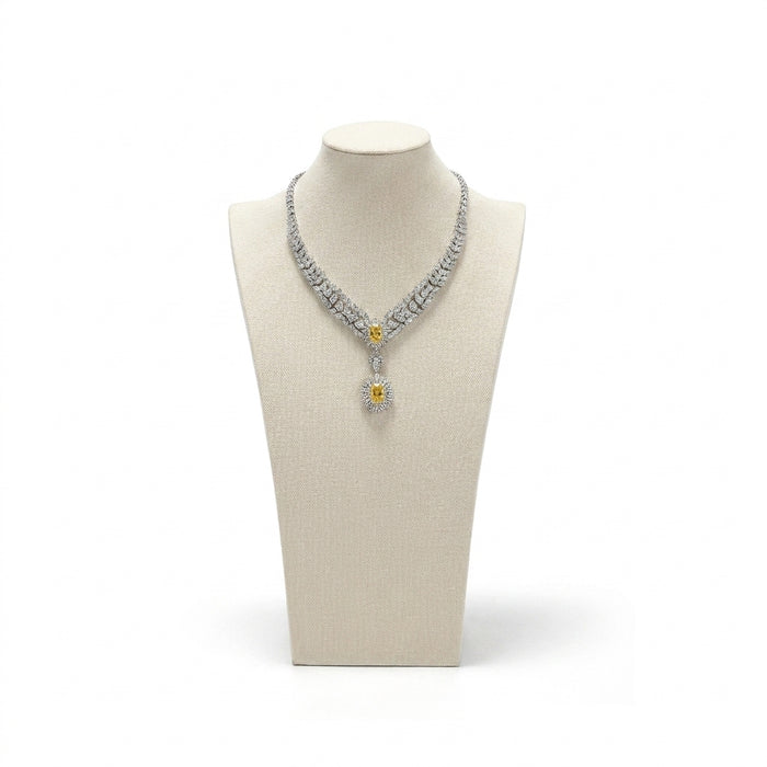 Linen Jewellery Bust Necklace Display Stand — Beige