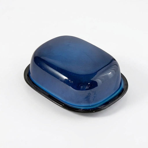 Retro Kiln-Change Porcelain Butter Dish with Lid — Countertop Butter Keeper