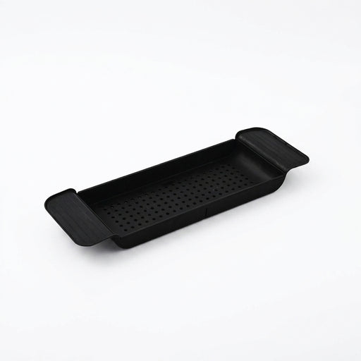 Extendable Bath Tray — Adjustable Bathtub Shelf, Towel & Book Holder (White or Black)