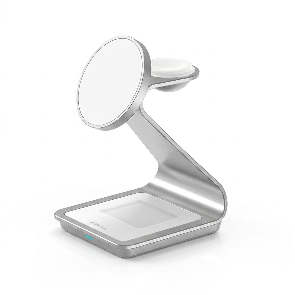 Magnetic 3‑in‑1 Wireless Charger Station for iPhone 17–12, Apple Watch & AirPods (28W)