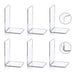 Transparent Acrylic L-Shaped Bookends — Clear Desk and Shelf Organisers