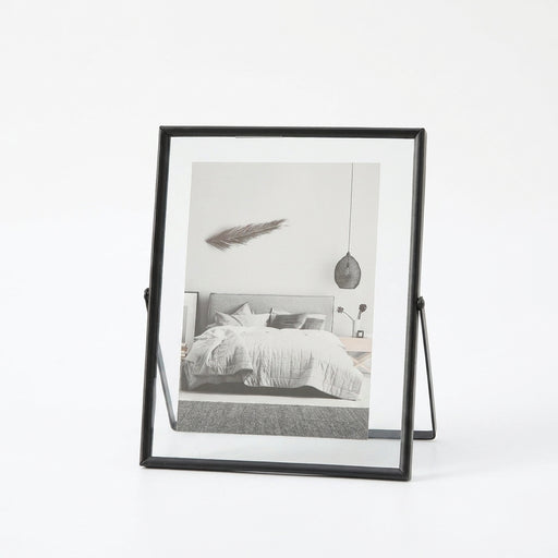 4- & 6-inch Metal Floating Photo Frame — Gold or Black with Transparent Acrylic Panels
