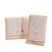 Wood Jewellery Display Stand — Large Necklace & Bracelet Rack with Faux Suede Interior
