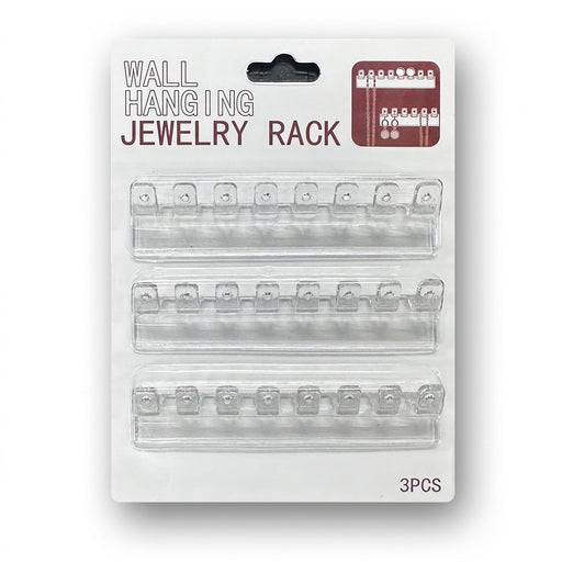 Necklace Storage Rack — 3/6/12/18pcs Wall-Mounted Anti-Tangle Jewellery Display with 8 Hooks