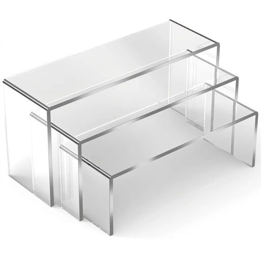 Acrylic Display Stands — 3/6/9/12 Pack Clear Mini Organisers for Perfume, Dolls & Jewellery